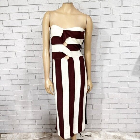 Celandine Strapless Cutout Knit Midi Dress - Picture 5 of 9